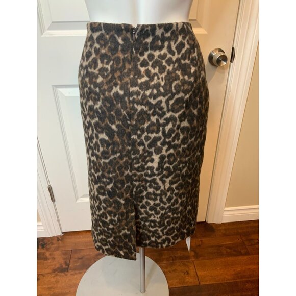 MB By Malene Birger Balenia Leopard Print Pencil Skirt, Sz 12 (US) 44 (F) $395 - Picture 7 of 8